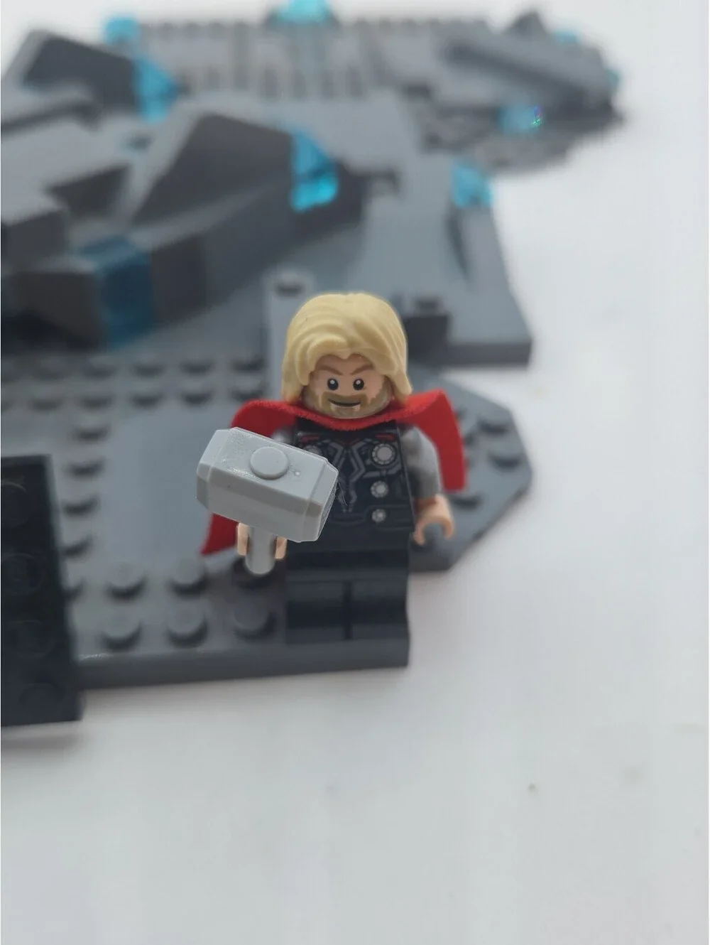 Retired LEGO Marvel 76209 Thors Hammer Mjolnir Display Set Minifigure Incomplete